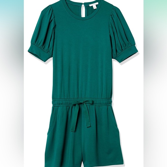 Daily Ritual Women's Puff-Sleeve Supersoft Terry Romper - Picture 5 of 6